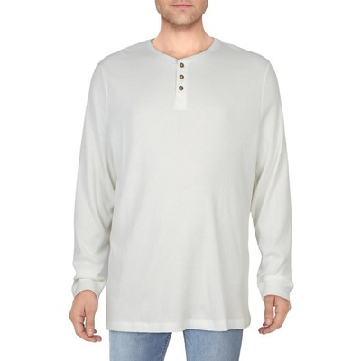 Клубная мужская терморубашка белого вафельного трикотажа Big & Tall 3XL BHFO 4804