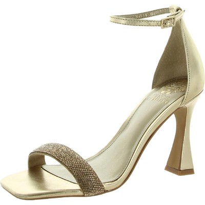 Vince Camuto Womens Relasha Gold Leather Heels Shoes 7.5 Medium (B,M) BHFO 6135