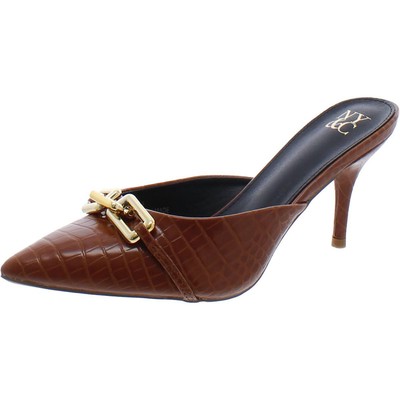 New York & Company Женские туфли на каблуке Kyra Mule Tan Kitten 10 среднего размера (B,M) BHFO 1011