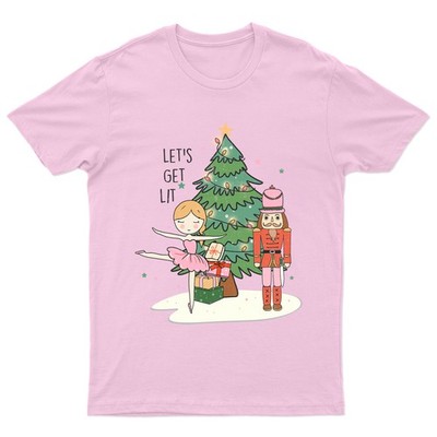 Lets Get Lit Camiseta de Navidad Unisex Regalo Retro Temporada Divertido Navi...