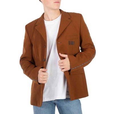 Pre-owned Vtmnts Brown Barcode Tailored Blazer Jacket