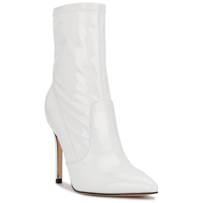 Nine West Womens Jody 3 Белые лакированные ботильоны-пинетки 7,5 среднего размера (B, M) BHFO 0249
