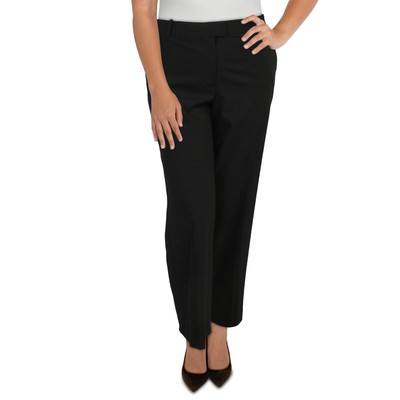 

DKNY Женские черные офисные широкие брюки Chelsea с плоской передней частью  BHFO 8603, Черный, The Chelsea