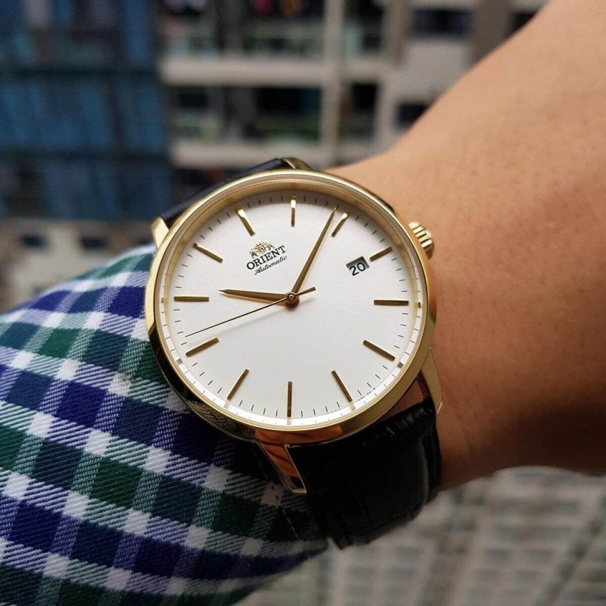Pre-owned Orient Maestro Automatic Watch White Dial Basic Date Ac0e03s Made In Japan