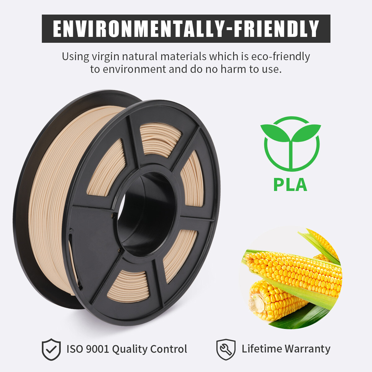 Sunlu PLA WOOD 3D Printer Filament 1.75mm 1kg PLA Wood +/-0.02mm Wooden Effect