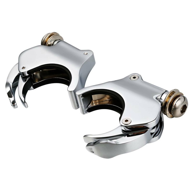 39mm 41mm 49mm Quick Release Chrome Windshield Clamps For Harley Dyna