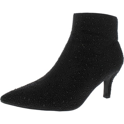 Array Womens Ursula Black Rhinestone Booties Shoes 8.5 Medium (B,M) BHFO 0439