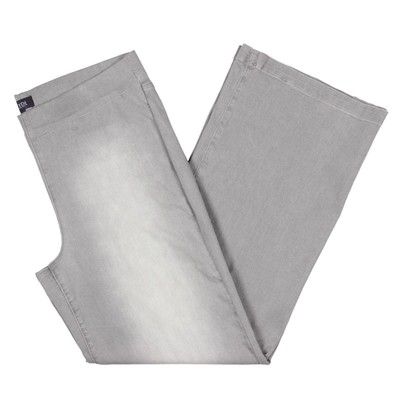 

Женские серые широкие джинсы из денима с высокой посадкой NYDJ  BHFO 4545, Clean grace, `