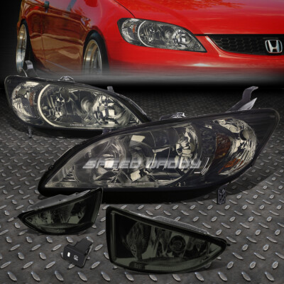 ЗАТЕМНЕННАЯ ФАРА + ЖЕЛТЫЙ УГЛОВОЙ СИГНАЛ + ТОНИРОВАННЫЕ ПРОТИВОТУМАННЫЕ ФАРЫ + ВЫКЛЮЧАТЕЛЬ ДЛЯ 06-08 CIVIC 4DR