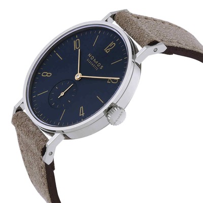Pre-owned Nomos Tangente Hand Wind Midnight Blue Dial Watch 133