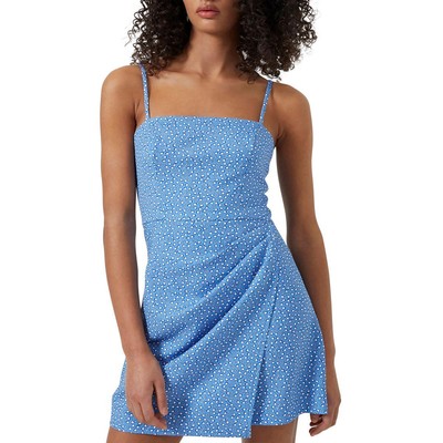 French Connection Womens Blue Printed Short Summer Mini Dress 4 BHFO 3260