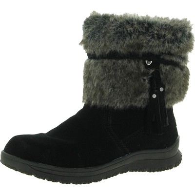 

Женские черные зимние ботинки Minnetonka Everett, размер 8, средний (B,M) BHFO 8850, Черный