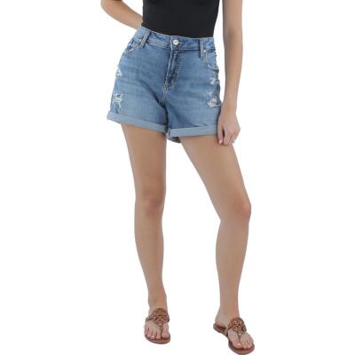 Silver Jeans Co. Женские джинсовые шорты Destroyed Boyfriend Jean BHFO 3473