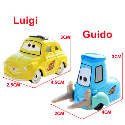 2PCS Disney Pixar Cars 1 2 3 Guido & Luigi Diecast Model Toy Car Collection Gift