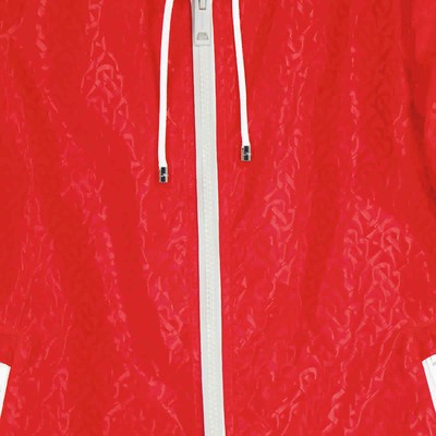 Pre-owned Burberry Ladies Bright Red Everton Pattern Jacket