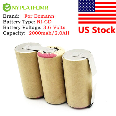 SOLDERING REQUIRED 2000mAh for Bomann 3.6V Battery pack vacuum cleaner CB951