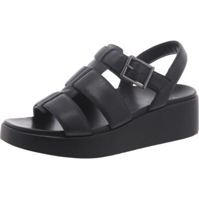 Женские черные кожаные босоножки на платформе Vionic Shoes 7 Medium (B,M) BHFO 0523