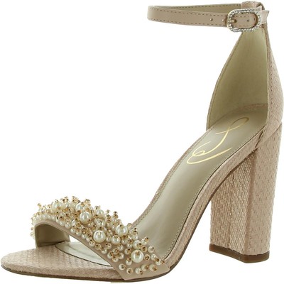 

Sam Edelman Женские туфли Yaro Perla Бежевые туфли на каблуке 8 Средний (B,M) BHFO 8098, Tan weave, Yaro Perla