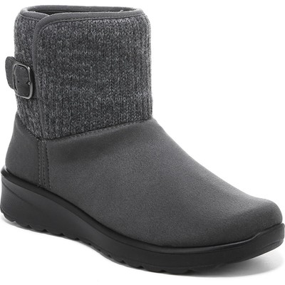 Bzees Womens Gloria Gray Knit Pull On Booties Shoes 8 Medium (B,M) BHFO 2567