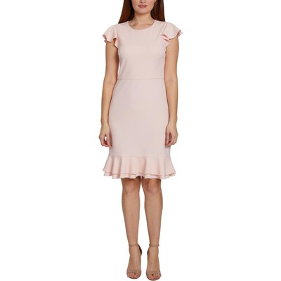 

Женское платье миди до колена с короткими рукавами BCBGeneration BHFO 5431, Blush