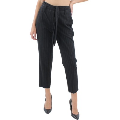

Женские деловые брюки в тонкую полоску DKNY Vandam с высокой посадкой BHFO 0761, Black-white, Vandam