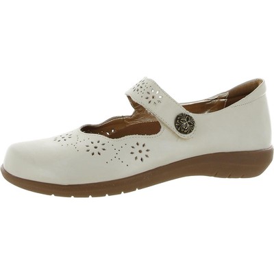 Женские туфли Mary Janes на плоской подошве из кожи слоновой кости от David Tate, 7.5 Medium (B,M) BHFO 4321