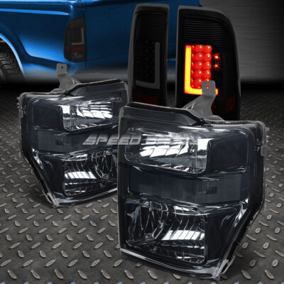 ДЫМЧАТАЯ ФАРА С ЧЕТКИМ СИГНАЛОМ + 3D LED L-ОБРАЗНЫЙ ЗАДНИЙ ФОНАРЬ С ТОНИРОВКОЙ ДЛЯ 08-10 SUPER DUTY