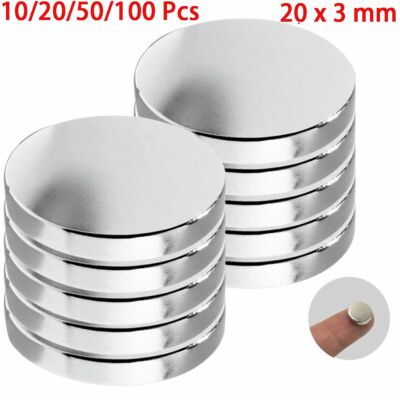 Super Strong N50 Round Disc Fridge Magnets Neodymium Small Rare Earth 20mm x 3mm