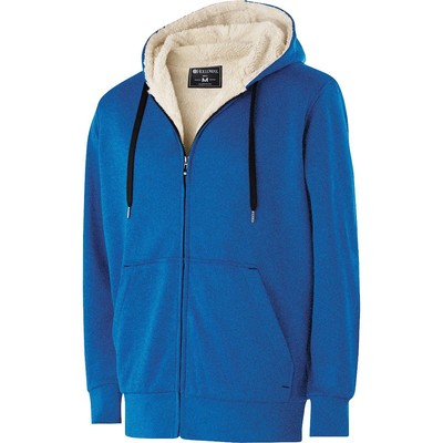 Holloway Men's New Long Sleeve Polyester Fleece Artillery Sherpa Jacket. 229174
