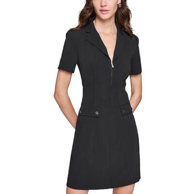 Женское черное офисное мини-платье длиной выше колена от Карла Лагерфельда в Париже 0 BHFO 0363