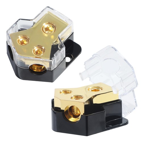 Car Audio Splitter Amp Power 0/2/4 Gauge In 4/6/8 Gauge Out Distribution Block