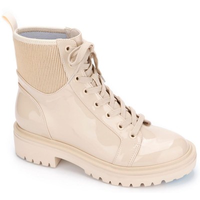 Женские ботинки на шнуровке Kenneth Cole New York Womens Rhode светло-бежевого цвета в армейском стиле BHFO 7166