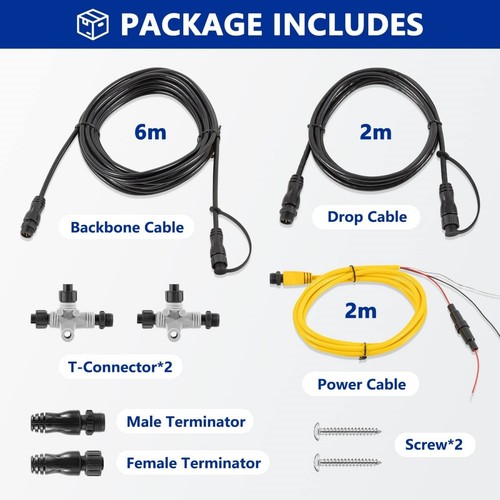 Replace for Garmin 010-11442-00 Cable Kit Nmea 2000 Starter Kit with T-Connector