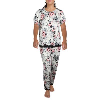 

Karen Scott Женская белая одежда для сна Цветочные пижамные комплекты Loungewear  BHFO 2809, Faded floral