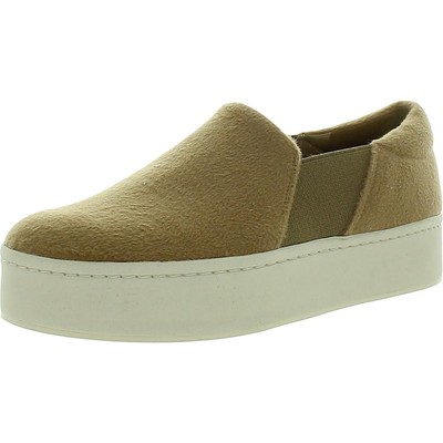 Повседневная бархатная обувь Vince Womens Warren Tan 7.5 Medium (B,M) BHFO 7592