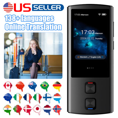 138 Language Offline Smart Translator Voice Wifi Translation Bluetooth + Camera