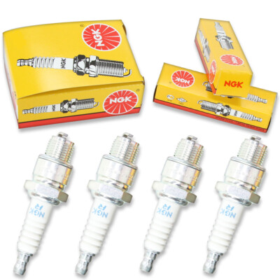 4pcs 75-89 Johnson NGK Standard Spark Plugs 3-Cyl 49 CID 70 HP Kit Set Engin tv