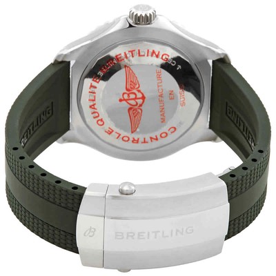 Pre-owned Breitling Superocean Automatic Chronometer Green Dial Men's Watch A17376a31l1s1