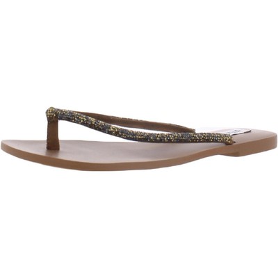 Женские шлепанцы Steve Madden Simplicity золотистого цвета 7 Medium (B,M) BHFO 7440