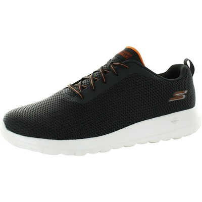 

Skechers Mens Go Walk Max — серые повседневные и модные кроссовки Effort BHFO 7917, Charcoal/orange