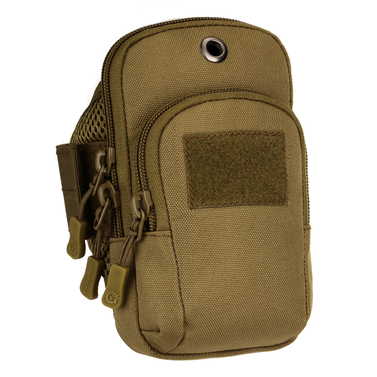 2 Pockets Large Running Phone Armband Holder Tactical Molle Arm Pouch Wrist Bag