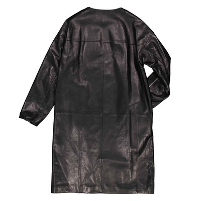 Pre-owned Burberry Lushill Diamond-quilted Zip Panel Collarless Coat In Black