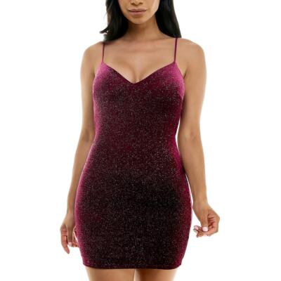 Женское бархатное мини-облегающее платье B. Darlin с блестками для юниорок BHFO 5120