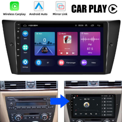 For BMW 3 E90 M3 328i 335i Android 13 Car GPS Stereo Radio Bluetooth Mirror Link