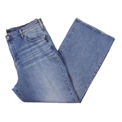 Silver Jeans Co. Женские синие потертые джинсы с широкими штанинами и высокой талией 20 BHFO 8801