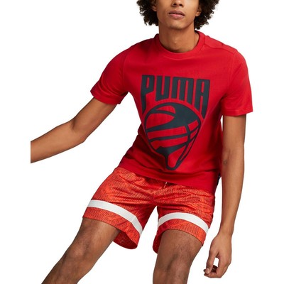 Мужская красная хлопковая футболка Puma L BHFO 3823