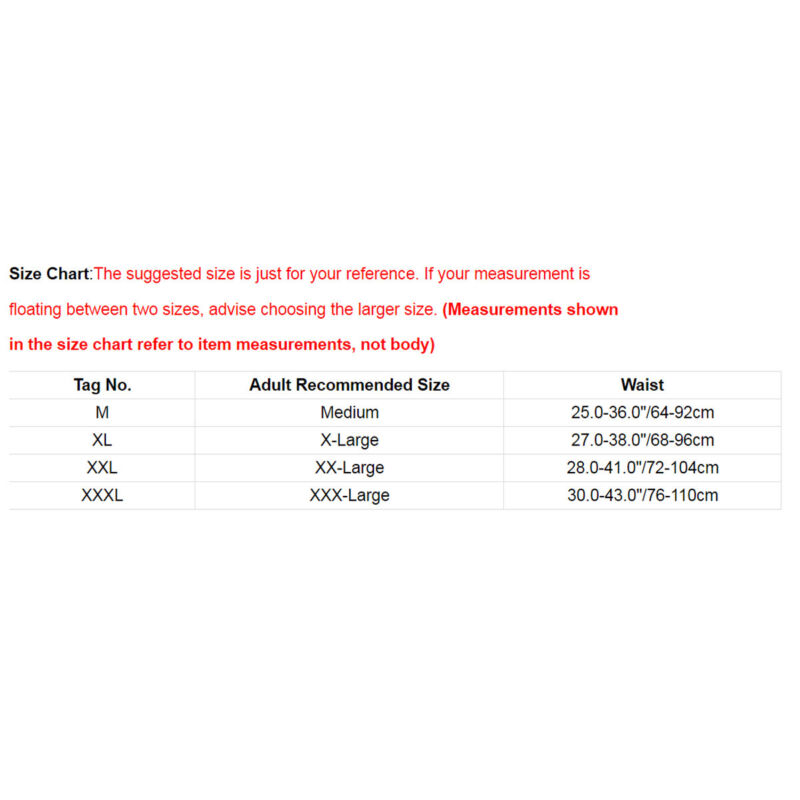 Rounderbum Size Chart