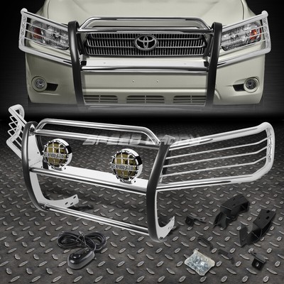 ХРОМИРОВАННАЯ РЕШЕТКА РАДИАТОРА + КРУГЛАЯ ДЫМЧАТАЯ ПРОТИВОТУМАННАЯ ФАРА ДЛЯ TOYOTA HIGHLANDER XU20 01-07