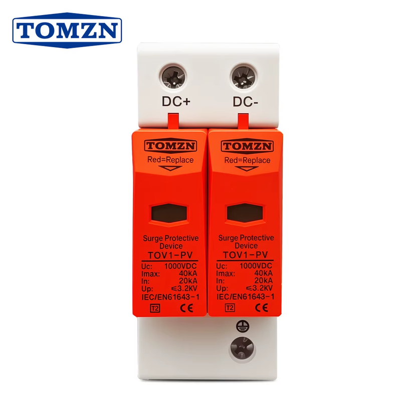 DC SPD 1000V 20KA~40KA House Surge Protector Protective Low-voltage Arrester Dev