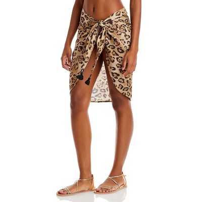 

Женский саронг желто-коричневого цвета с леопардовым принтом PQ Swim  BHFO 1509, Leopard